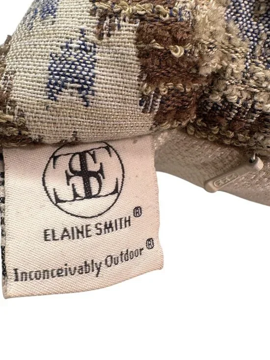 Elaine Smith Outdoor Ikat Diamond Decor Accent Pillow Geometric Neutral Tones - Picture 2 of 16